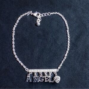 Vintage Avon Angel Silver Tone Anklet